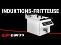 Induktions-Fritteuse - 8 Liter - 3,5 kW - mit automatischer Korbanhebung