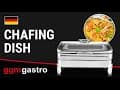 Edelstahl Chafing Dish - 11,2 Liter - GN 1/1 - mit Soft-Close-Glasdeckel