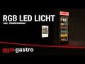 Getränkekühlschrank - 345 Liter - rahmenloses Design - mit 1 Glastür & farbigem LED-Licht