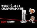 Manueller Wurstfüller & Churromaschine  - 7 Liter - Edelstahl - inkl. 4 Wurstfüller- & 3 Churro-Aufsätze