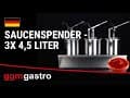 Saucenspender - 2x 4 Liter - inkl. Edelstahlgestell