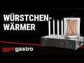 Hot Dog Steamer / Würstchenwärmer - 1,1 kW - mit 4 Heizdornen für Brötchen