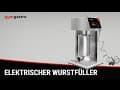 Elektrischer Wurstfüller & Churromaschine - 12 Liter - 90 Watt - Edelstahl - inkl. 4 Wurstfüller- & 3 Churro-Aufsätze