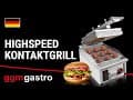 Highspeed Kontaktgrill | Hamburger Grill - 6,2 kW - automatisch - Digitales Display