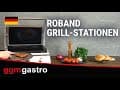 ROBAND | Kontaktgrill | Hamburger Grill - 2,2 kW - oben gerillt & unten glatt - Grillfläche: 375x275mm