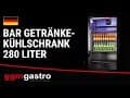 Getränkekühlschrank - 280 Liter - 1 Glastür & LED Beleuchtung