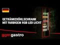 Getränkekühlschrank - 550 Liter - rahmenloses Design - mit 1 Glastür & farbigem LED-Licht