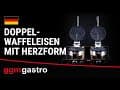 Waffeleisen - 2,6 kW - Form: Herzform - Doppelt